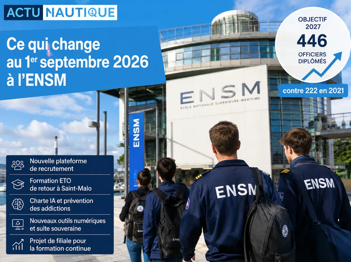 Marine marchande : l’ENSM veut doubler le nombre d’officiers diplômés en six ans